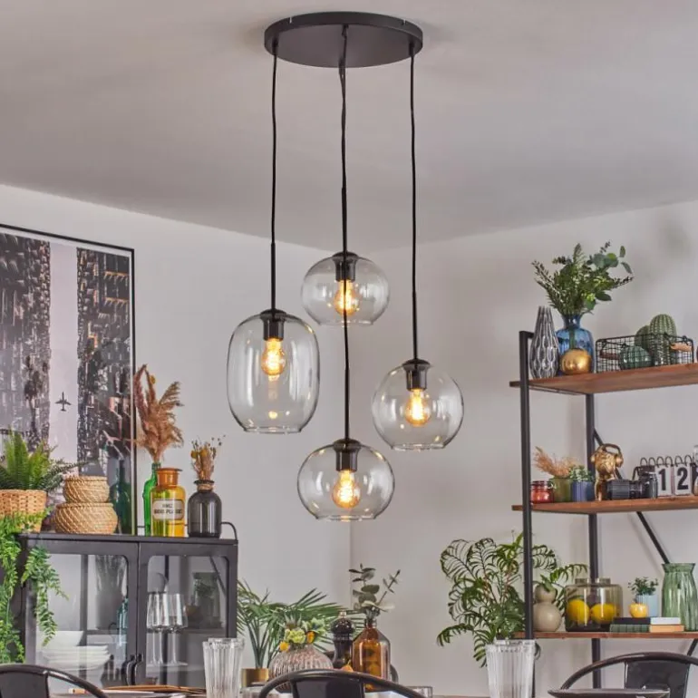 Soutinho Suspension, Boule lumineuse Clair, 4 lumières