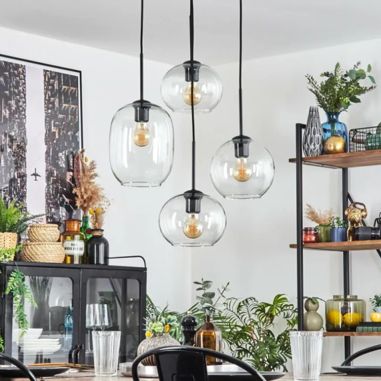 Soutinho Suspension, Boule lumineuse Clair, 4 lumières