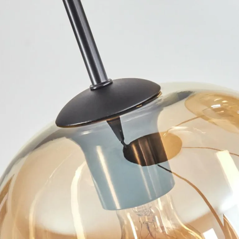Soutinho Suspension, Boule lumineuse Ambre, 4 lumières