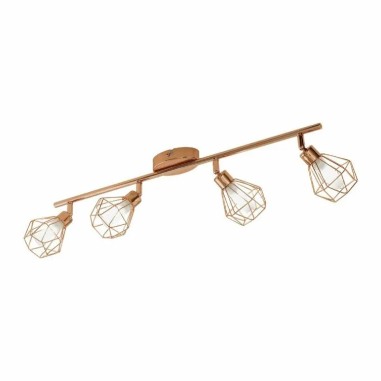 Spot de plafond Eglo ZAPATA LED Cuivre, 4 lumières