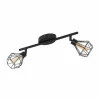 Spot de plafond EGLO ZAPATA LED Noir, 2 lumières