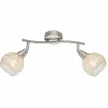 Spot de plafond Globo CALIFORNIA Nickel mat, 2 lumières