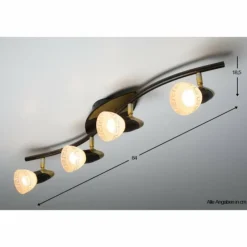 Spot de plafond Globo Novara Or, Rouille, 4 lumières