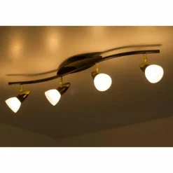 Spot de plafond Globo Novara Or, Rouille, 4 lumières