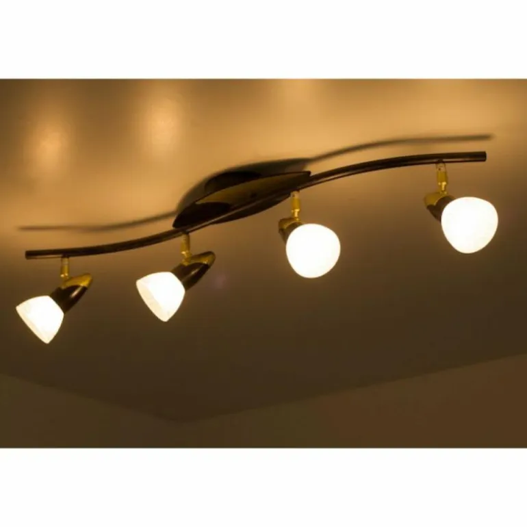 Spot de plafond Globo Novara Or, Rouille, 4 lumières