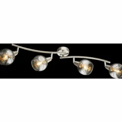 Spot de plafond Globo ROMAN LED Nickel mat, 4 lumières