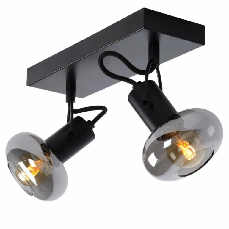 Spot de plafond Lucide MADEE Noir, 2 lumières