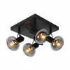 Spot de plafond Lucide MADEE Noir, 4 lumières