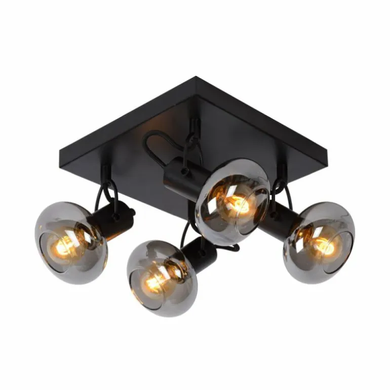 Spot de plafond Lucide MADEE Noir, 4 lumières