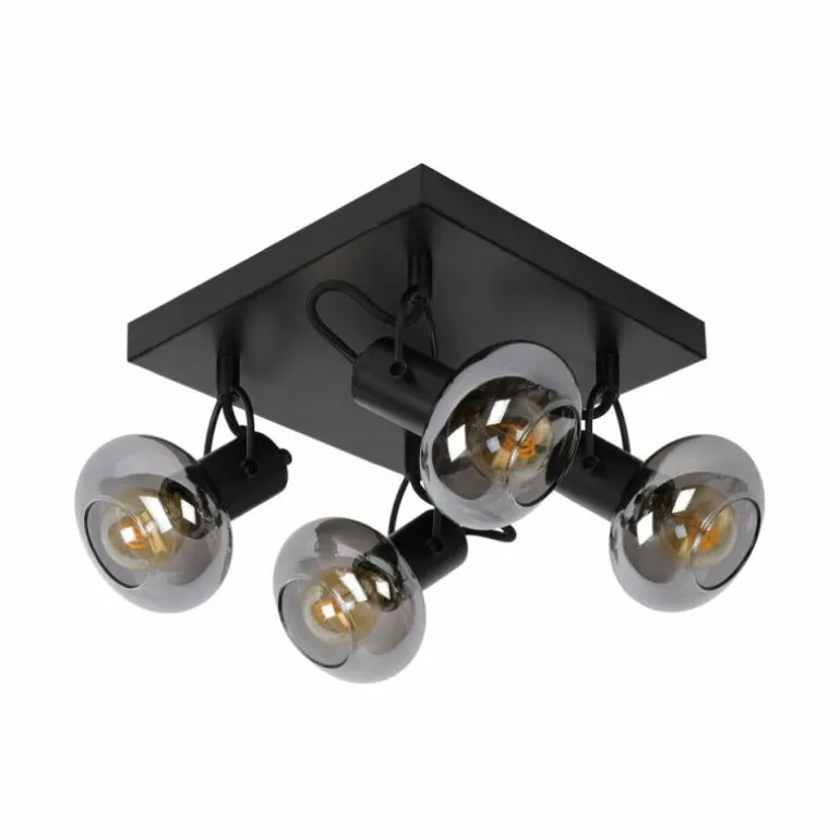 Spot de plafond Lucide MADEE Noir, 4 lumières