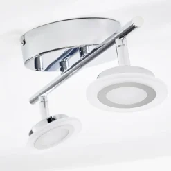 Spot de plafond Lucy LED Chrome, 2 lumières, Télécommandes, Changeur de couleurs