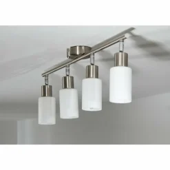 Spot de plafond Reality Acier inoxydable, Blanc, 4 lumières