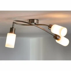 Spot de plafond Reality MARS Acier inoxydable, Blanc, 3 lumières