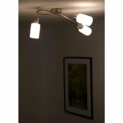 Spot de plafond Reality MARS Acier inoxydable, Blanc, 3 lumières