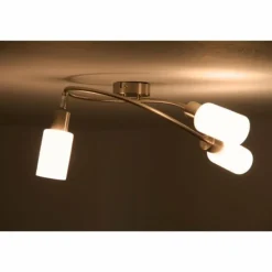 Spot de plafond Reality MARS Acier inoxydable, Blanc, 3 lumières