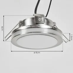 Spot encastrable Percoq LED Nickel mat, 1 lumière