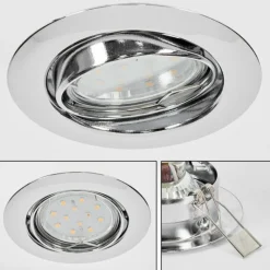 Spot encastrable Vibersviller LED Chrome, 1 lumière