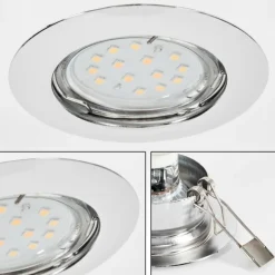 Spot encastrable Vibersviller LED Chrome, 1 lumière