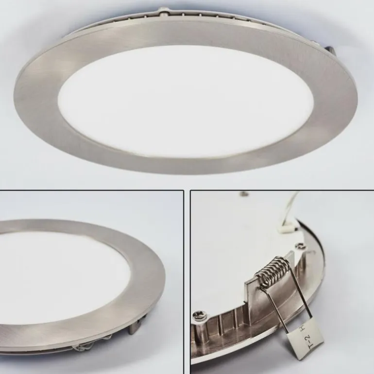 Spot encastrable Finsrud LED Nickel mat, 1 lumière