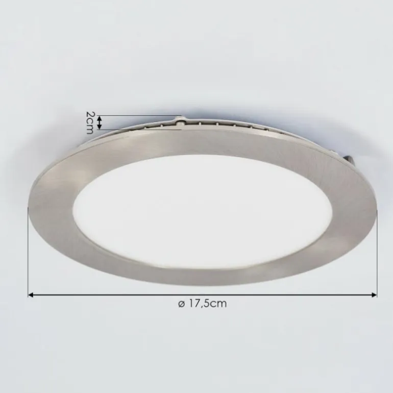 Spot encastrable Finsrud LED Nickel mat, 1 lumière