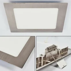 Spot encastrable Finsrud LED Nickel mat, 1 lumière