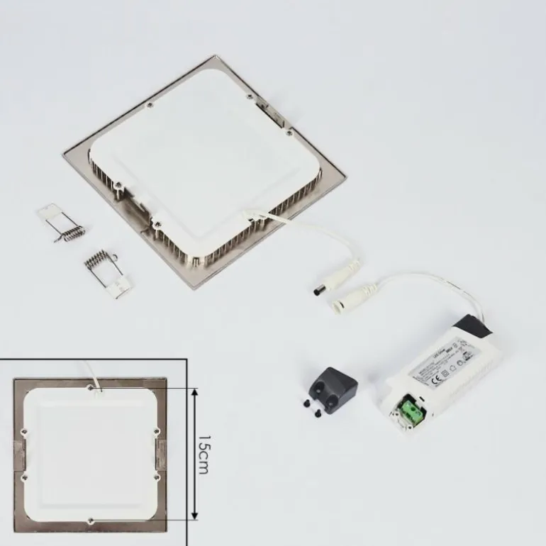 Spot encastrable Finsrud LED Nickel mat, 1 lumière