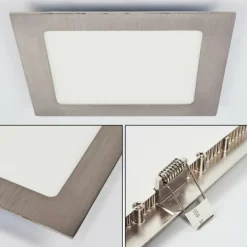 Spot encastrable Finsrud LED Nickel mat, 1 lumière