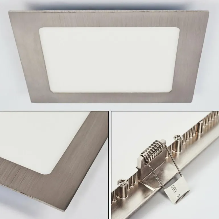 Spot encastrable Finsrud LED Nickel mat, 1 lumière