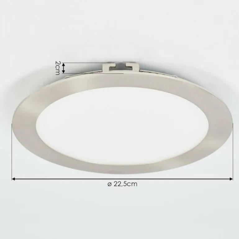 Spot encastrable Finsrud LED Nickel mat, 1 lumière
