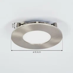 Spot encastrable Finsrud LED Nickel mat, 1 lumière