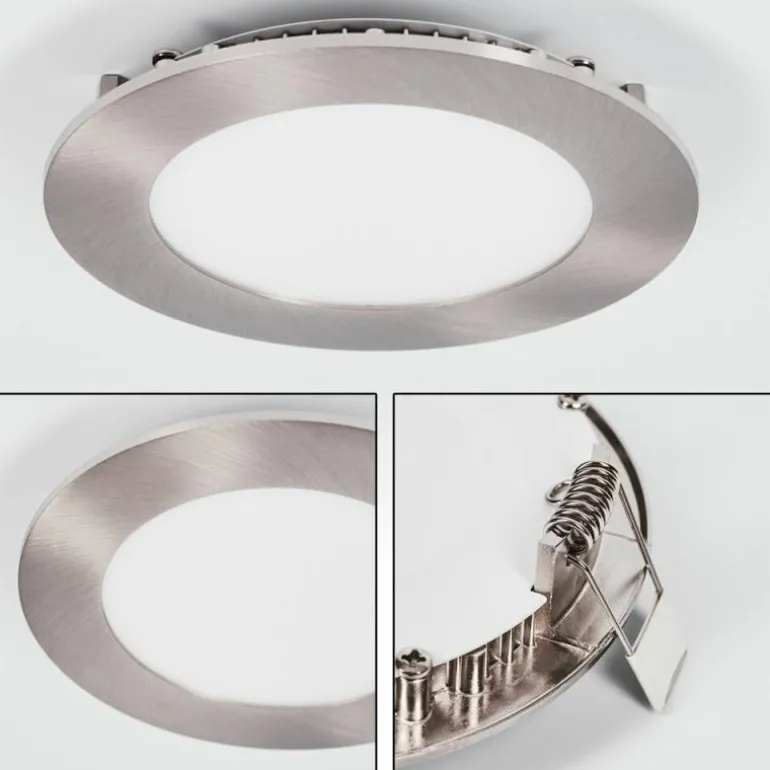 Spot encastrable Finsrud LED Nickel mat, 1 lumière
