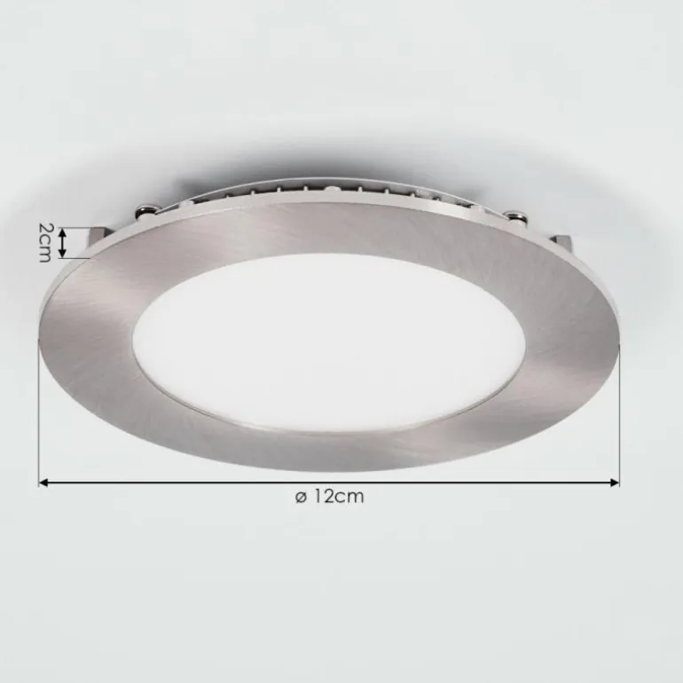 Spot encastrable Finsrud LED Nickel mat, 1 lumière