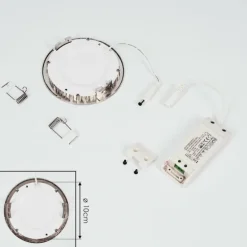 Spot encastrable Finsrud LED Nickel mat, 1 lumière