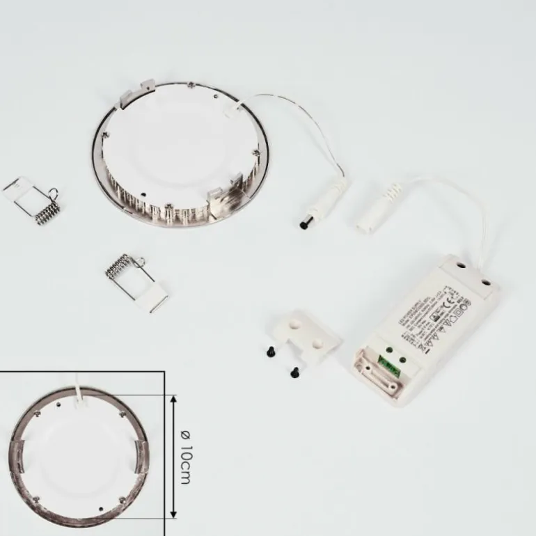 Spot encastrable Finsrud LED Nickel mat, 1 lumière