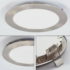 Spot encastrable Finsrud LED Nickel mat, 1 lumière