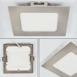 Spot encastrable Finsrud LED Nickel mat, 1 lumière
