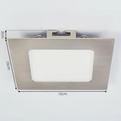 Spot encastrable Finsrud LED Nickel mat, 1 lumière