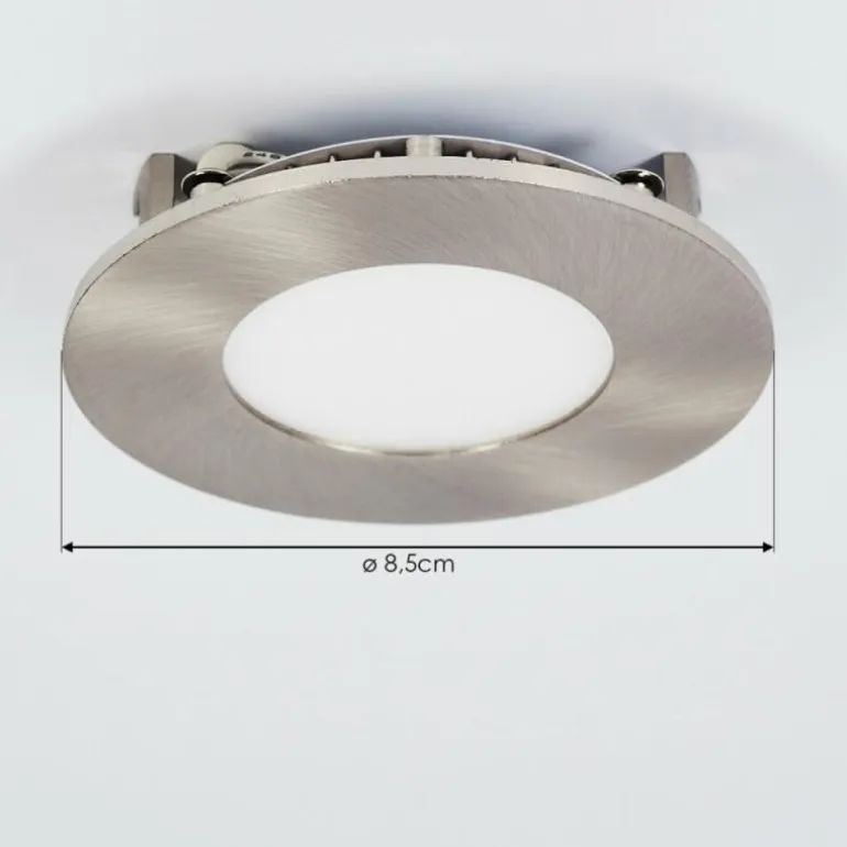 Spot encastrable Finsrud LED Nickel mat, 1 lumière