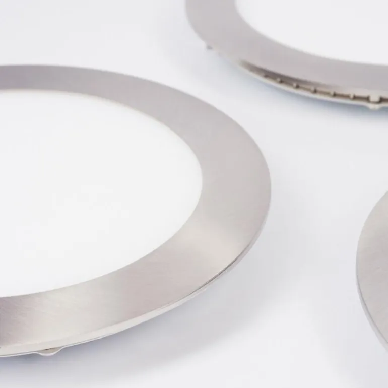 Spot encastrable Finsrud LED Nickel mat, 1 lumière, Télécommandes, Changeur de couleurs