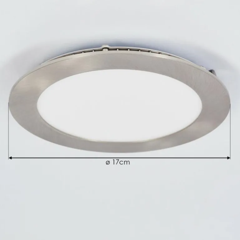 Spot encastrable Finsrud LED Nickel mat, 1 lumière, Télécommandes, Changeur de couleurs