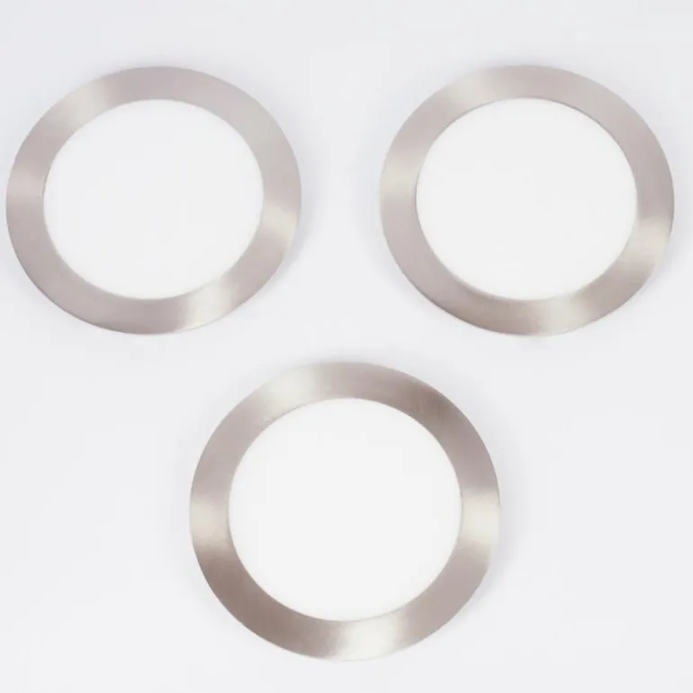 Spot encastrable Finsrud LED Nickel mat, 1 lumière, Télécommandes, Changeur de couleurs