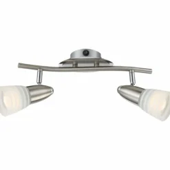 Spot Globo CALEB Chrome, Nickel mat, 2 lumières