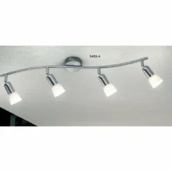 Spot Globo CATHY Acier inoxydable, Nickel mat, 4 lumières