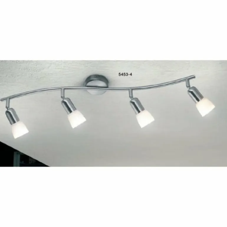 Spot Globo CATHY Acier inoxydable, Nickel mat, 4 lumières