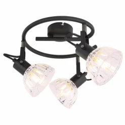 Spot Globo DRABO Noir, 3 lumières