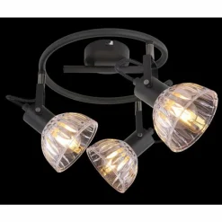 Spot Globo DRABO Noir, 3 lumières