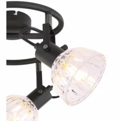 Spot Globo DRABO Noir, 3 lumières