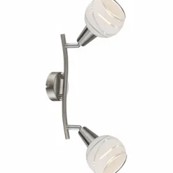 Spot Globo ELLIOTT Nickel mat, 2 lumières