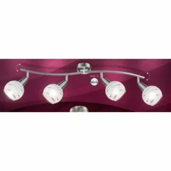Spot Globo ELLIOTT Nickel mat, 4 lumières