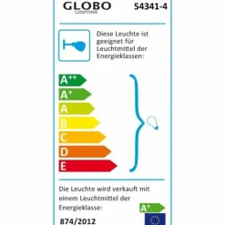 Spot Globo ELLIOTT Nickel mat, 4 lumières